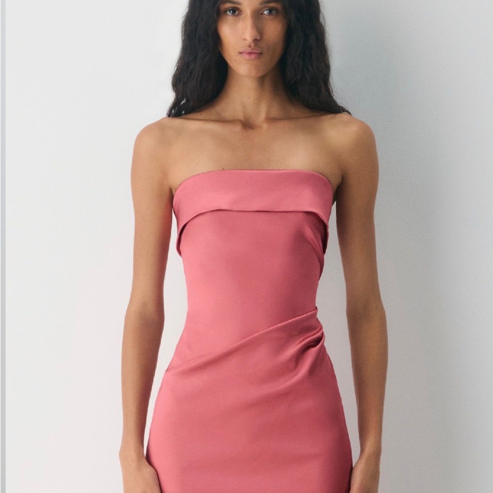 Aritzia Strapless Pink Dress - Picture 2 of 5